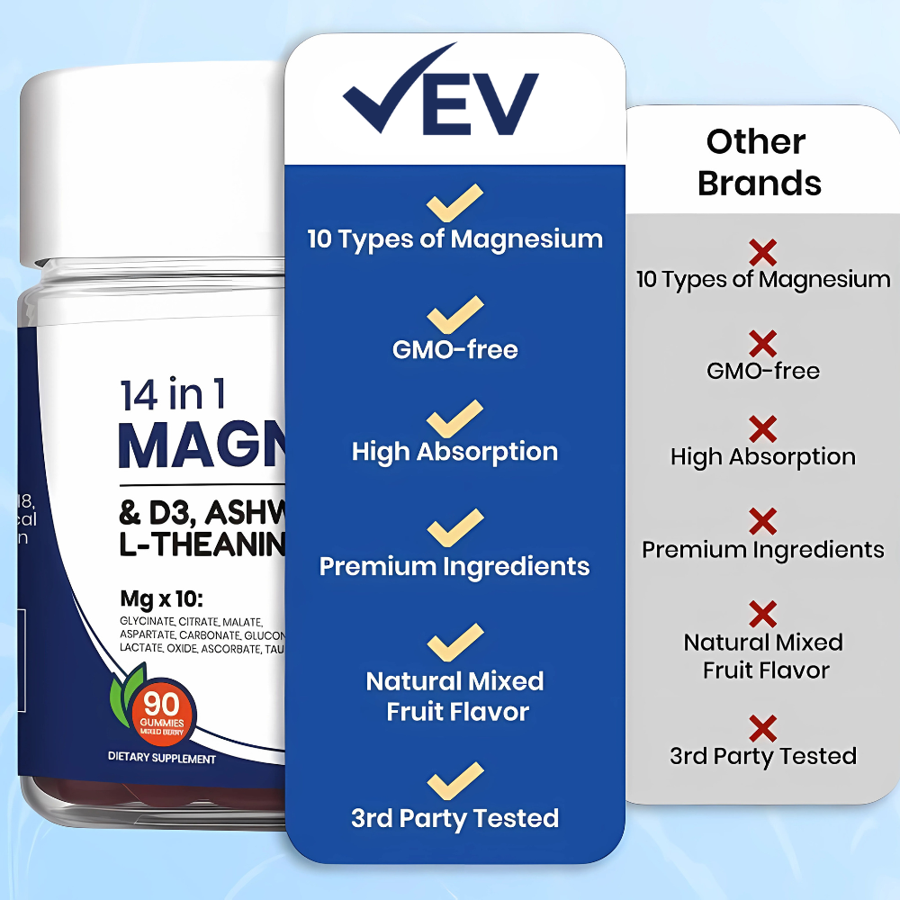 Puffiair VEV 14 in 1 Magnesium Complex Gummies
