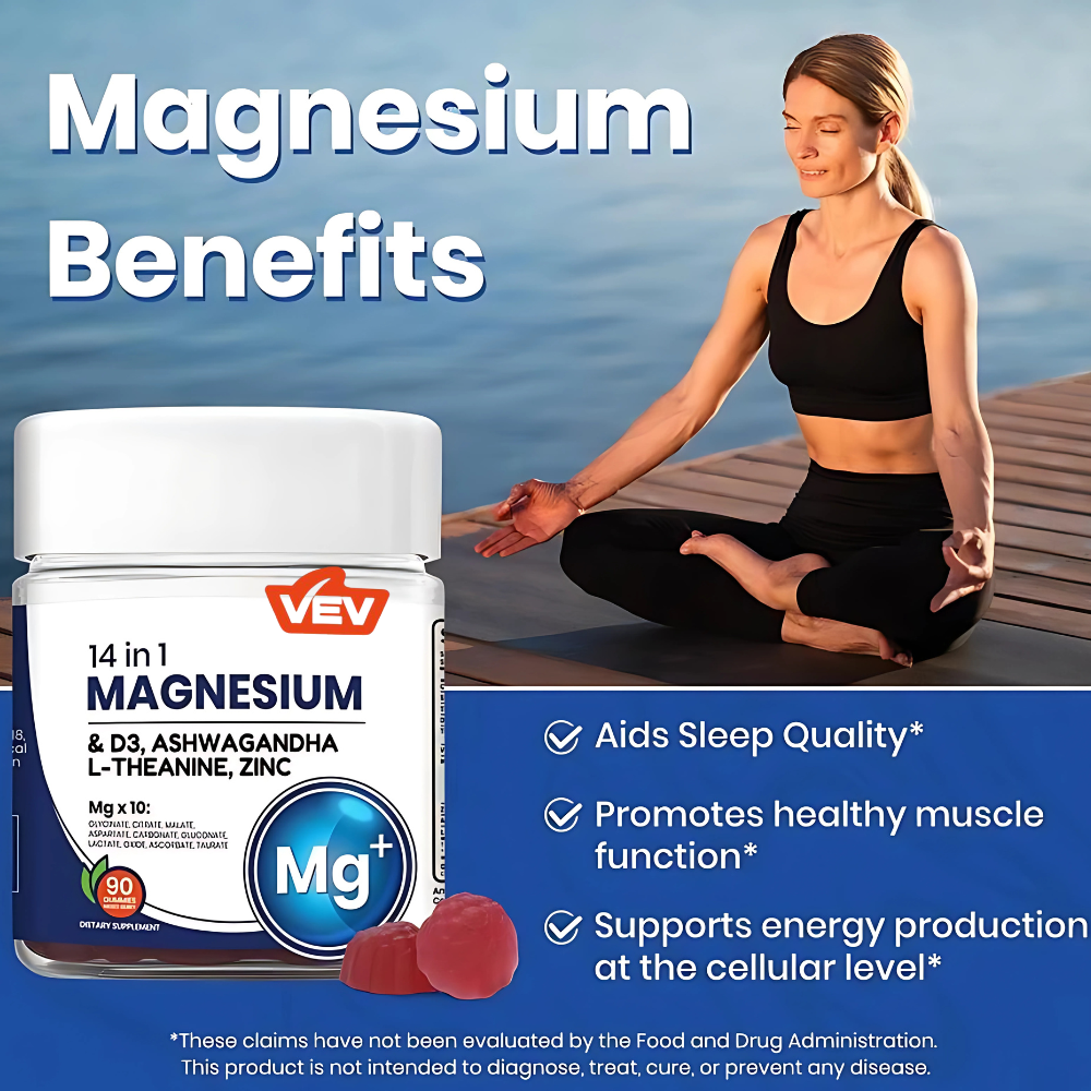 Puffiair VEV 14 in 1 Magnesium Complex Gummies