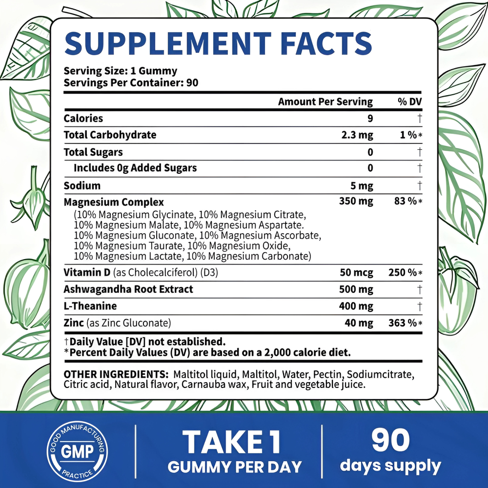 Puffiair VEV 14 in 1 Magnesium Complex Gummies