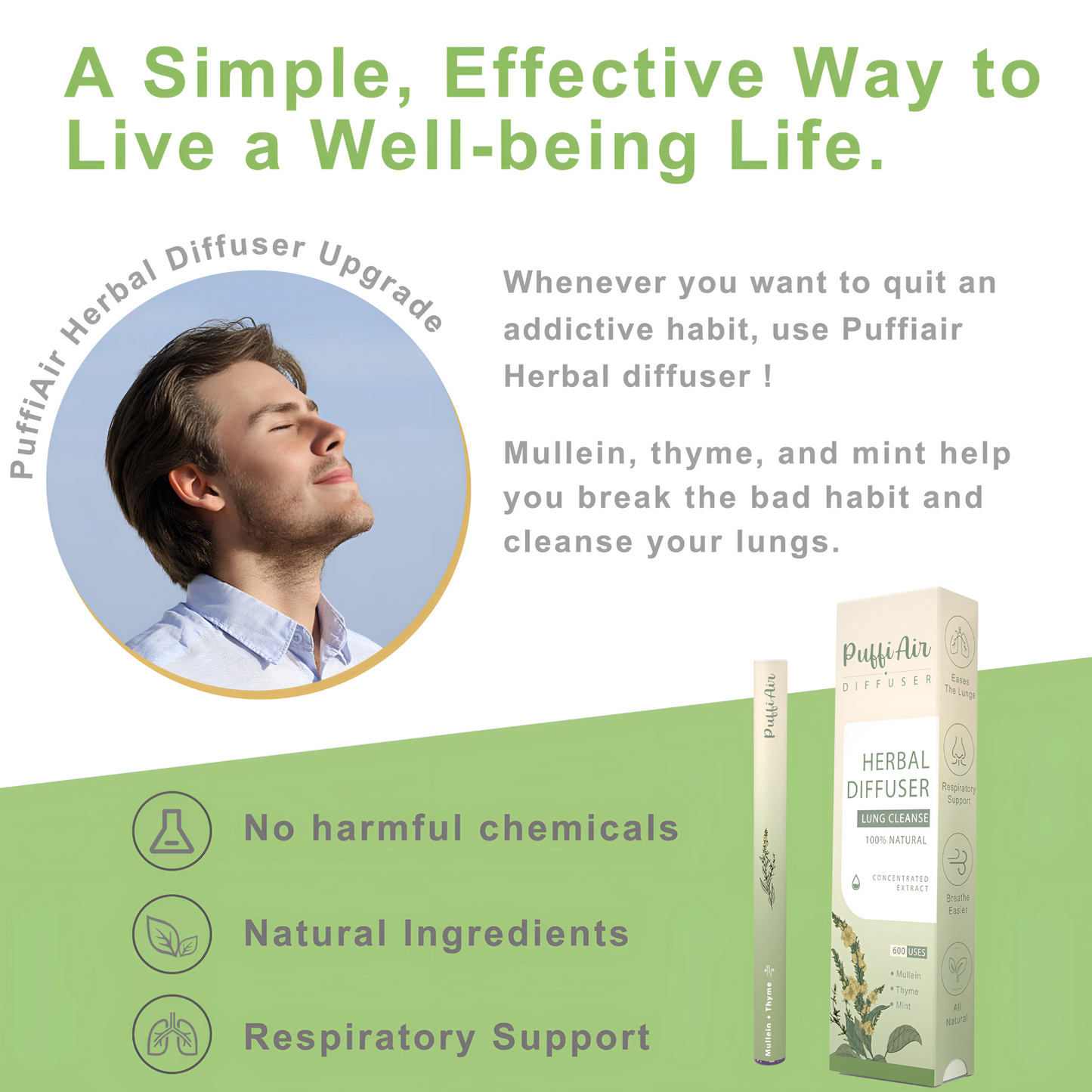 New Upgrade Mullein Aroma Diffuser - 600 Uses