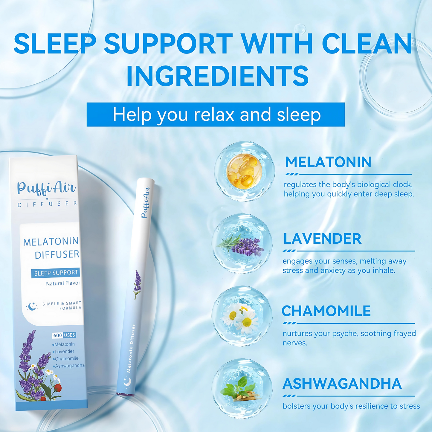 Upgrade- Sleep Melatonin Diffuser - 600 Uses